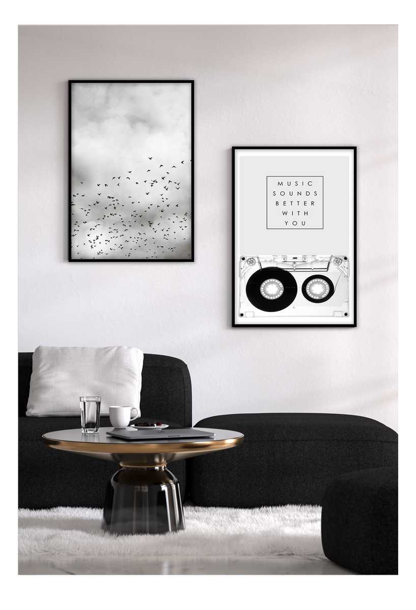 Music Sounds Better with You Made locally Poster Ink