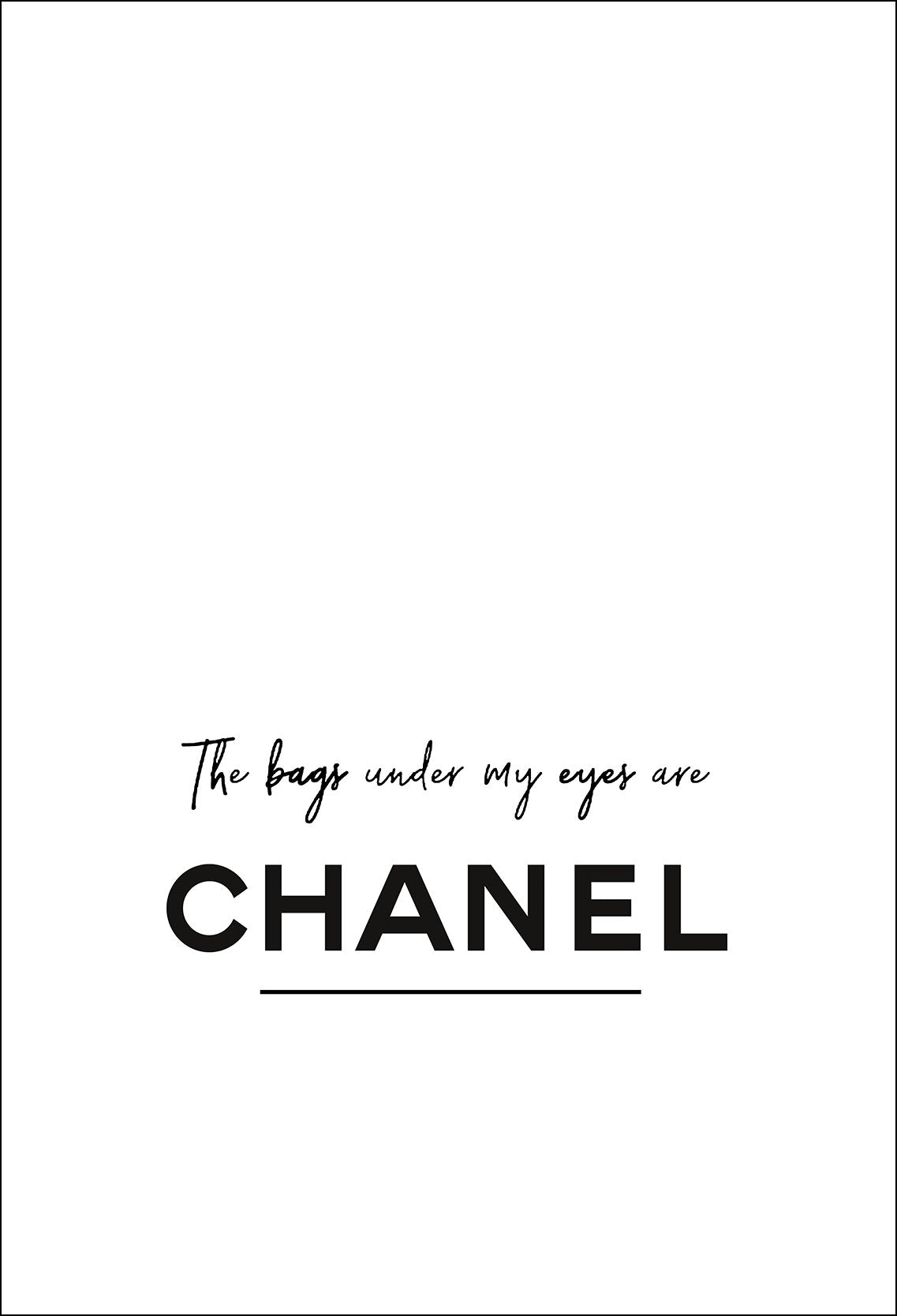 The bags under my eyes are chanel Graphic T-shirt