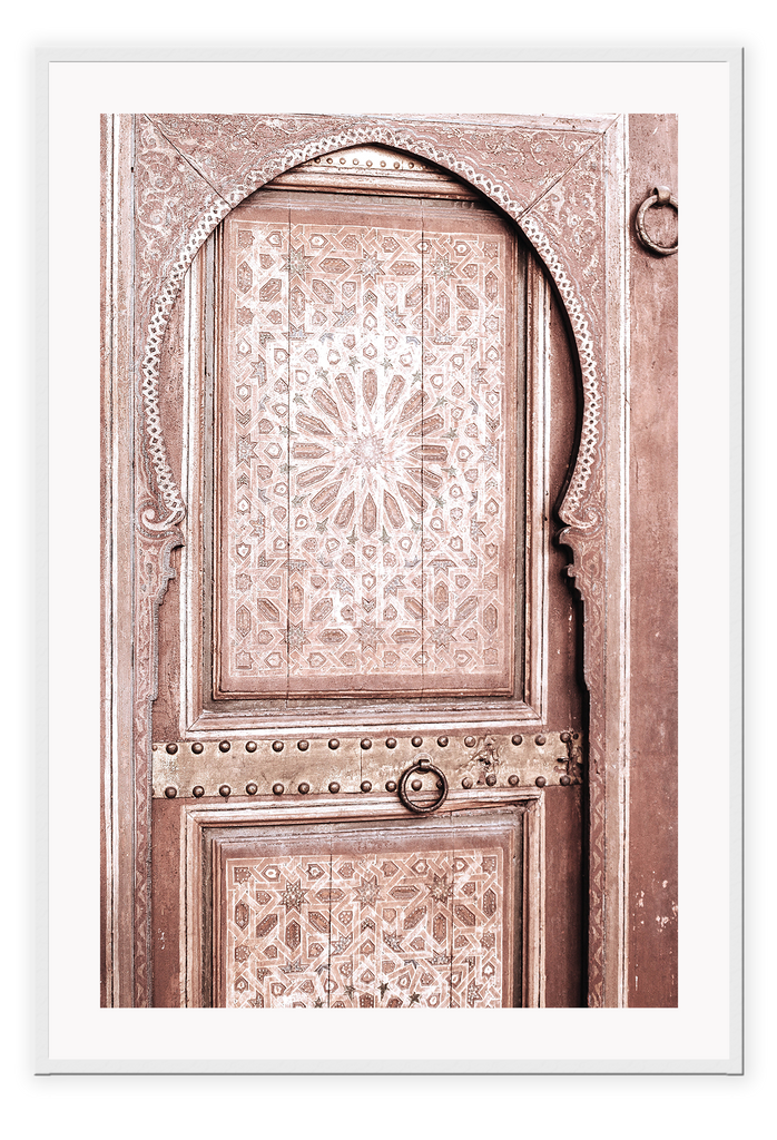 Morrocco print architechture india rust warm pattern tones archway door 