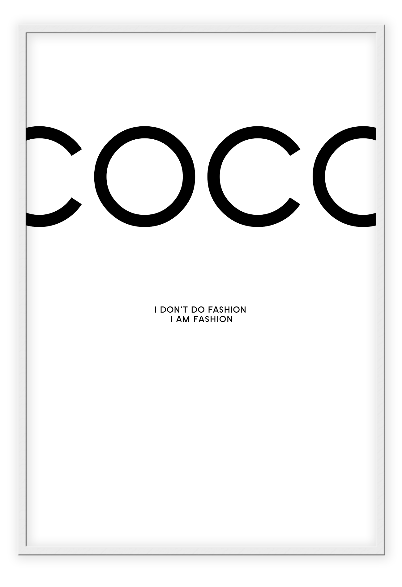 Coco Fashion White  Shop designer wall art prints – Poster Ink