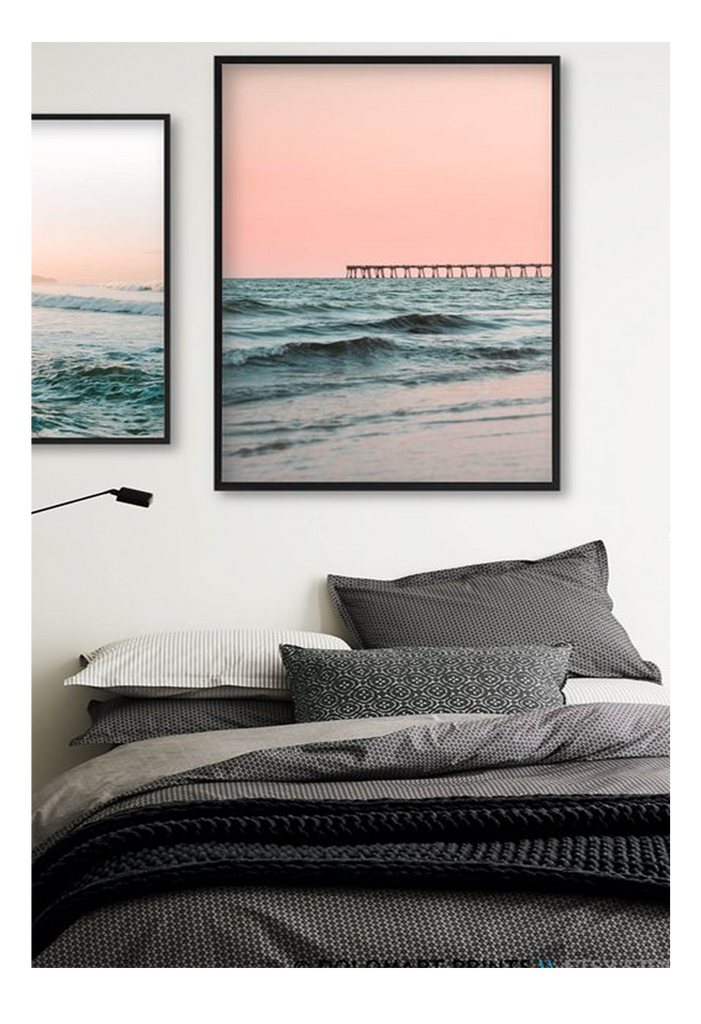 pink sky ocrean art framed art print Paddington Home Interiors  Homeware Furniture Interior Design 2019 Mordern Ideas - Canvas Home Interiors Sydney | Melbourne 