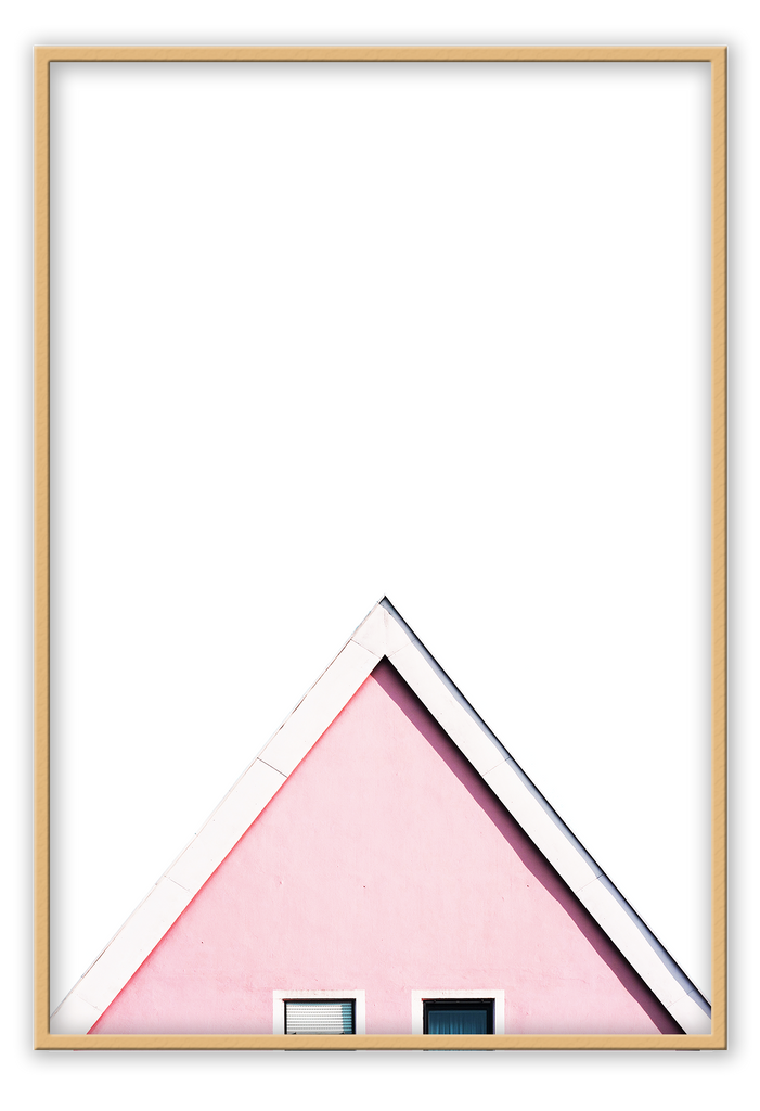 pink roof framed art print