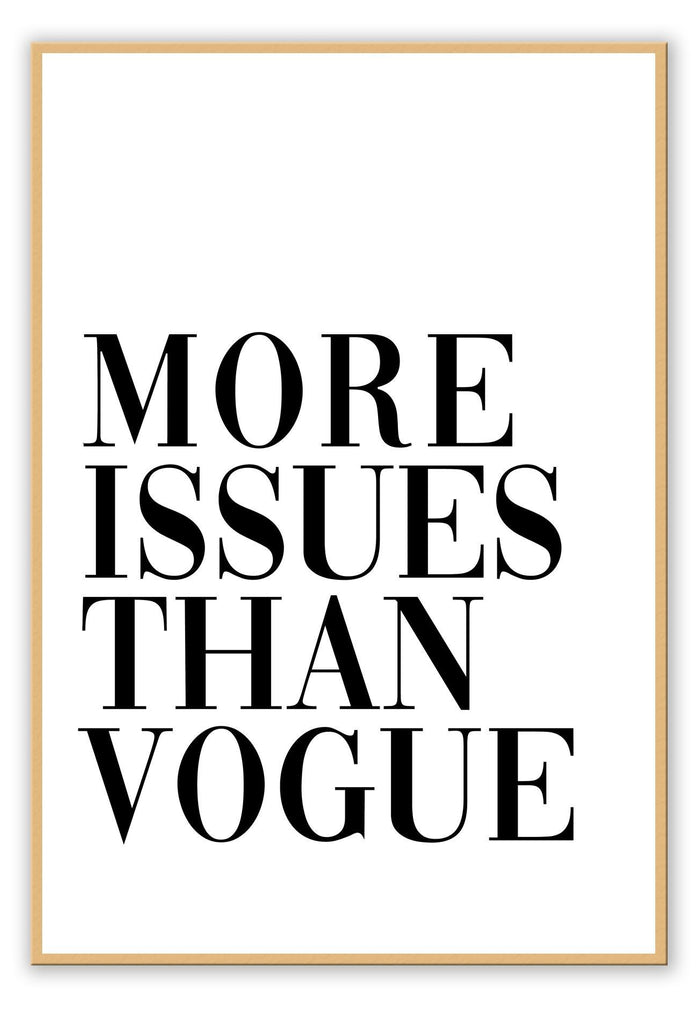 More Issues than Vogue White