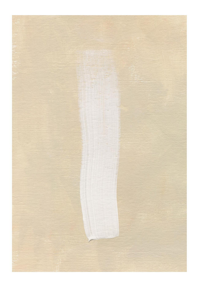 Abstract minimal line art white and beige brushstroke line print portrait landscape