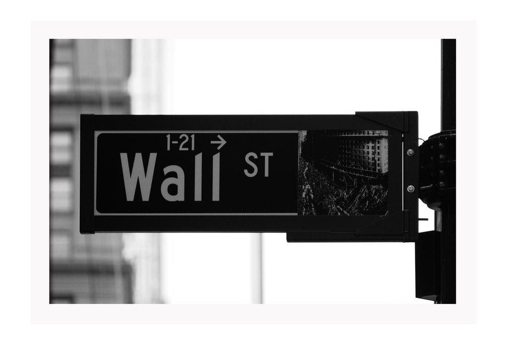 Iconic photography print New York street sign black and white landscape